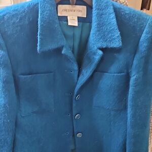 Jones New York Teal Wool Jacket